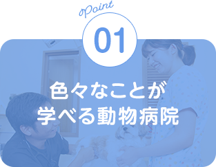 POINT01　色々なことが学べる動物病院